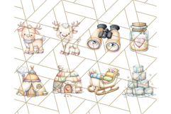 Cute Arctic Animal Clipart PNG, Cute Winter Animals Png Product Image 4