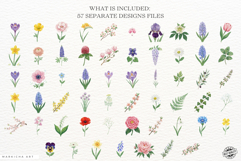 Watercolor Spring Flowers Clipart Product Image 3