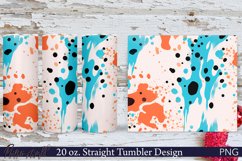 Colorful Tumbler Wrap | 20 oz | Orange and Blue PNG Product Image 1