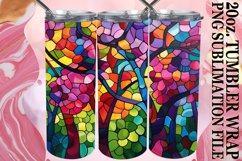 Stained Glass Tree Design 20oz Sublimation Product Image 1
