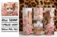 Colorful Cat Creations: Vibrant 3D Tumbler Delights Product Image 1