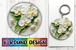 Floral Harmony: 3D Circle Design Sublimation Product Image 1