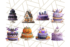 Realistic Halloween Cake Clipart PNG, Spooky Desserts Product Image 4
