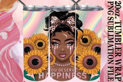 Radiant memories 20oz tumbler wrap, Afro Woman Product Image 1