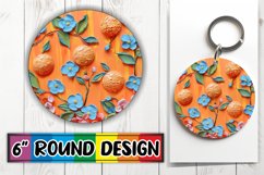 Bloom and Fruit Keychain Round Design Product Image 1
