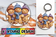 Gingerbread Pattern Mug Design Keychain Winter Wrap Product Image 1