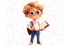 Boy Teacher Clipart PNG, Cute Male Teacher Illustration Product Image 4