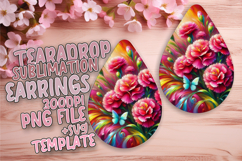 Playful Teardrop Design for Sublimation , Flowers Product Image 1