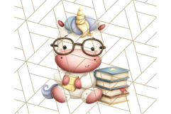 Magical Bookish Unicorn PNG Clipart Reading Books &amp; Stories Product Image 4