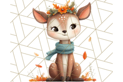 Cozy Autumn Animal Clipart, Fall Forest Critters PNG Product Image 4