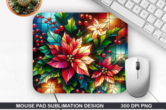 Flowers Mouse Pad Sublimation,Christmas Mouse Pad PNG Design Product Image 1