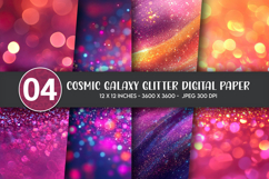 Cosmic Galaxy Glitter Digital Paper Product Image 1