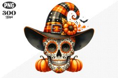 Halloween Skull Sublimation - Clipart PNG Design Product Image 1