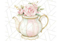 Pastel Tea Clip Art PNG with Sweets and Floral Accents Png Product Image 4