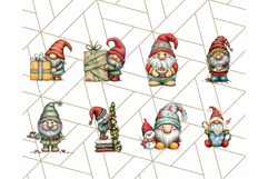 Christmas Gnome Clipart, Holiday Gnomes PNG Illustrations Product Image 4