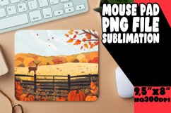 Fall Mouse Pad Sublimation Watercolor Pattern Product Image 1