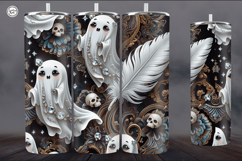 4 Halloween Tumbler Wrap Sublimations, 20 oz Product Image 5