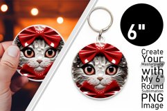 Colorful Kitty Circles: Amazing 3D Sublimation Charm Product Image 1