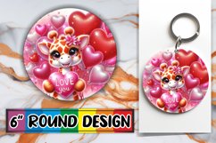 Blissful Round Ornaments Design PNG, Valentines Product Image 1