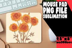 Cozy Mouse Mat Design Sublimation, Flower Pattern Product Image 1