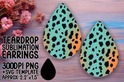 Glittering Leopard Print Teardrop Earring Patterns Product Image 1