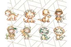 Cute Cartoon Dinosaur Clipart PNG, Prehistoric Animals PNG Product Image 4