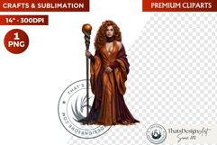 Autumn Witchcraft Clipart - Amber Spells witch PNG Product Image 1