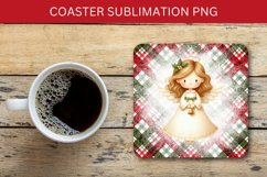 square coaster - girl angel Product Image 1