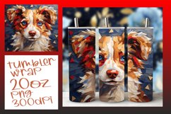 Colorful Dog Tumbler Wrap - Artistic 20oz Design Product Image 1
