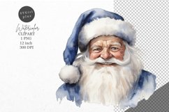 Christmas clipart, Santa clipart, Blue Christmas Product Image 1