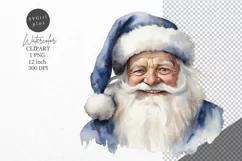 Christmas clipart, Santa clipart, Blue Christmas Product Image 1