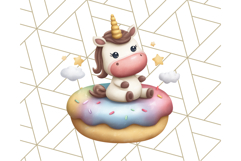 Cute Dessert Unicorn PNG Clipart with Cupcakes &amp; Candies Product Image 4