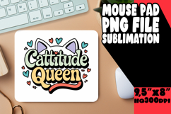 Blissful Mouse Pad Designs PNG, Cat Quote Product Image 1
