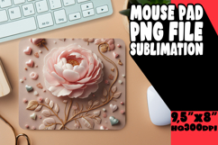 Playful Mouse Pad Designs for Gifts, 3D Flower Product Image 1