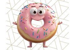 Cute Food PNG Clipart, 3D Adorable Kawaii Characters Png Product Image 4