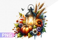 Autumn Harvest Pumpkin Sublimation - Pumpkin Clipart Design Product Image 1