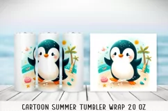 Summer cartoon Tumbler Wrap|PNG, 20 oz. Product Image 3