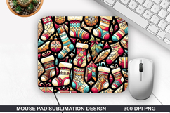 Mouse Pad Sublimation, Christmas Mouse Pad PNG Design Product Image 1