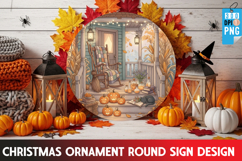 Halloween Ornaments Round Sign PNG, Halloween Round Sign PNG Product Image 1