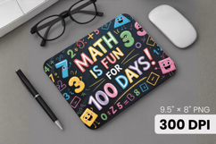100 days of school Mouse Pad, Teacher PNG Sublimation Design Product Image 1