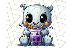 Monster Café Halloween PNG Clipart, Coffee Holiday Clip Art Product Image 4
