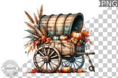 Fall Wagon Garden Sublimation - Fall Clipart PNG Design Product Image 1
