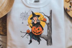 Vintage Witch Halloween Sublimation PNG Product Image 2