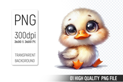 Cute Duck Clipart PNG, Printable Animals, Wildlife Design Product Image 1