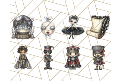 Dark Nutcracker Clipart Gothic Holiday Ballet PNG, Christmas Product Image 4