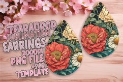 Timeless Floral Teardrop Earring Assortment PNG Product Image 1