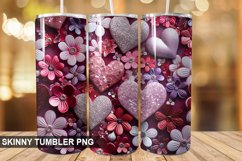 3D Valentine's Day Tumbler Design | Sublimation Wrap 20 Oz Product Image 1