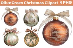 Olive Green Christmas Clipart Product Image 1