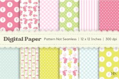 12 Shabby Chic Flowers Digital Paper, Pastel Background Product Image 1