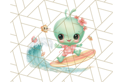 Alien Vacation Clipart PNG, Cute Summer Galaxy Art Clip Art Product Image 4